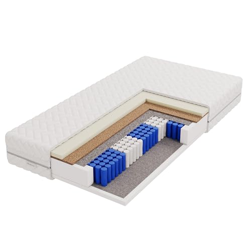 ALTDECOR Matratze 200x200 Härtegrad H3 & H4-20 cm Taschenfederkernmatratze Bett Matratzen mit ergonomische 7 Zonen Hypoallergen & Antibakteriell Bezug abnehmbar & waschbar Bettmatratzen LAVELA von ALTDECOR
