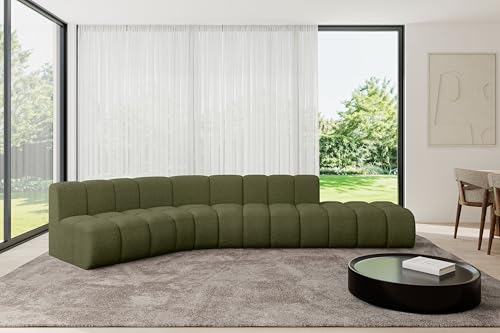 ALTDECOR Modulares Sofa Ecksofa in L-Form Corner modular Sofa Eckcouch Couch Wohnlandschaft Cauchsofa Bodensofa Polstersofa Brilo-L1-380x174x70 cm Grün von ALTDECOR