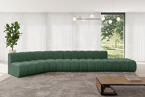 ALTDECOR Modulares Sofa Ecksofa in L-Form Corner modular Sofa Eckcouch Couch Wohnlandschaft Cauchsofa Bodensofa Polstersofa Brilo-L2-471x174x70 cm Grün von ALTDECOR