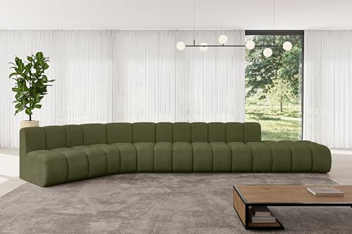 ALTDECOR Modulares Sofa Ecksofa in L-Form Corner modular Sofa Eckcouch Couch Wohnlandschaft Cauchsofa Bodensofa Polstersofa Brilo-L2-471x174x70 cm Grün von ALTDECOR