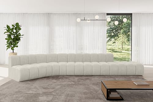 ALTDECOR Modulares Sofa Ecksofa in L-Form Corner modular Sofa Eckcouch Couch Wohnlandschaft Cauchsofa Bodensofa Polstersofa Brilo-L2-471x174x70 cm Hellgrau von ALTDECOR