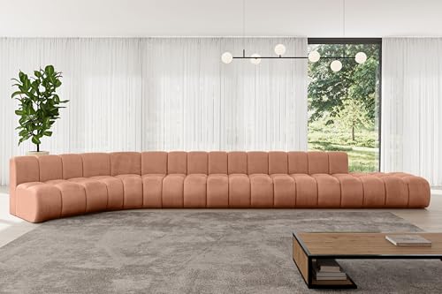 ALTDECOR Modulares Sofa Ecksofa in L-Form Corner modular Sofa Eckcouch Couch Wohnlandschaft Cauchsofa Bodensofa Polstersofa Brilo-L3-562x174x70 cm Apricot ALTDECOR Modulares Sofa Ecksofa in L-Form Corner modular Sofa Eckcouch Couch Wohnlandschaft Cauchsofa Bodensofa Polstersofa Brilo-L3-562x174x70 cm Apricot von ALTDECOR