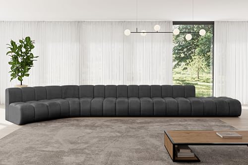 ALTDECOR Modulares Sofa Ecksofa in L-Form Corner modular Sofa Eckcouch Couch Wohnlandschaft Cauchsofa Bodensofa Polstersofa Brilo-L3-562x174x70 cm Schwarz ALTDECOR Modulares Sofa Ecksofa in L-Form Corner modular Sofa Eckcouch Couch Wohnlandschaft Cauchsofa Bodensofa Polstersofa Brilo-L3-562x174x70 cm Schwarz von ALTDECOR