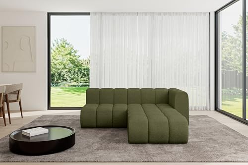 ALTDECOR Modulares Sofa Ecksofa in L-Form Corner modular Sofa Eckcouch Couch Wohnlandschaft Cauchsofa Bodensofa Polstersofa Darnel-L1-205x177x70 cm Grün von ALTDECOR