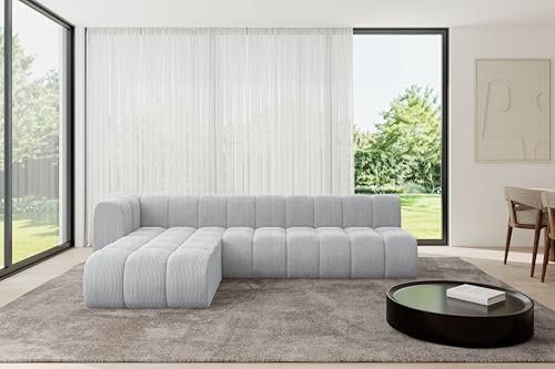 ALTDECOR Modulares Sofa Ecksofa in L-Form Corner modular Sofa Eckcouch Couch Wohnlandschaft Cauchsofa Bodensofa Polstersofa Darnel-L2-296x177x70 cm Grau von ALTDECOR
