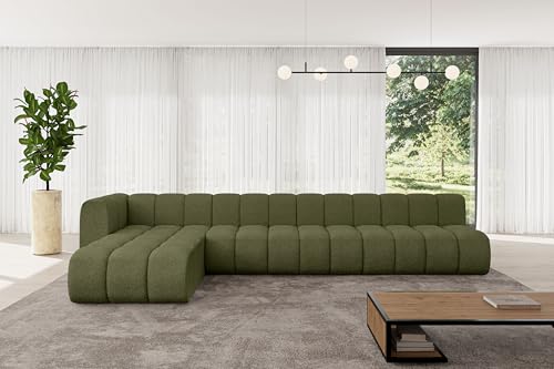 ALTDECOR Modulares Sofa Ecksofa in L-Form Corner modular Sofa Eckcouch Couch Wohnlandschaft Cauchsofa Bodensofa Polstersofa Darnel-L3-387x177x70 cm Grün von ALTDECOR