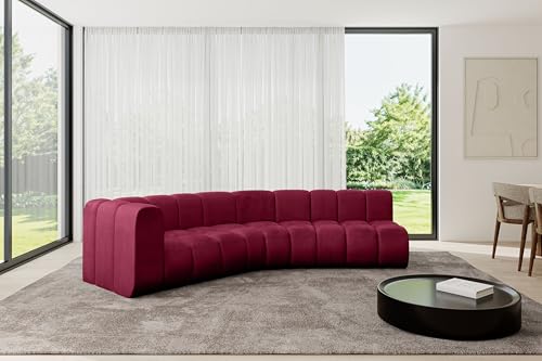 ALTDECOR Modulares Sofa Ecksofa in L-Form Corner modular Sofa Eckcouch Couch Wohnlandschaft Cauchsofa Bodensofa Polstersofa Karex-L1-308x194x70 cm Bordeauxrot von ALTDECOR