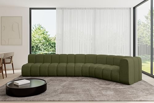 ALTDECOR Modulares Sofa Ecksofa in L-Form Corner modular Sofa Eckcouch Couch Wohnlandschaft Cauchsofa Bodensofa Polstersofa Karex-L2-399x194x70 cm Grün von ALTDECOR