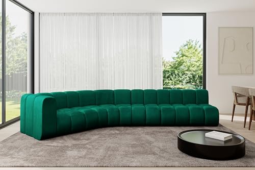 ALTDECOR Modulares Sofa Ecksofa in L-Form Corner modular Sofa Eckcouch Couch Wohnlandschaft Cauchsofa Bodensofa Polstersofa Karex-L2-399x194x70 cm Grün von ALTDECOR
