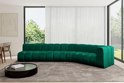 ALTDECOR Modulares Sofa Ecksofa in L-Form Corner modular Sofa Eckcouch Couch Wohnlandschaft Cauchsofa Bodensofa Polstersofa Karex-L2-399x194x70 cm Grün von ALTDECOR