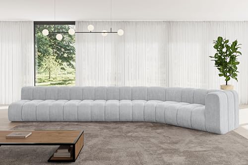 ALTDECOR Modulares Sofa Ecksofa in L-Form Corner modular Sofa Eckcouch Couch Wohnlandschaft Cauchsofa Bodensofa Polstersofa Karex-L3-490x194x70 cm Grau von ALTDECOR