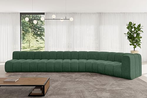 ALTDECOR Modulares Sofa Ecksofa in L-Form Corner modular Sofa Eckcouch Couch Wohnlandschaft Cauchsofa Bodensofa Polstersofa Karex-L3-490x194x70 cm Grün von ALTDECOR