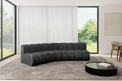 ALTDECOR Modulares Sofa Ecksofa in L-Form Corner modular Sofa Eckcouch Couch Wohnlandschaft Cauchsofa Bodensofa Polstersofa Montra-L1-290x174x70 cm Schwarz von ALTDECOR