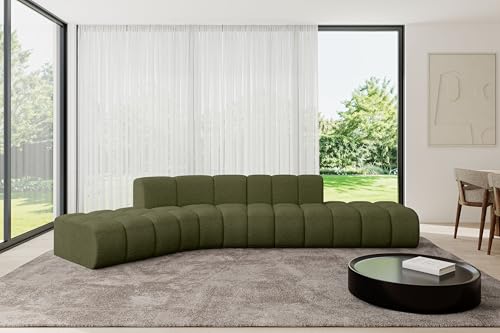 ALTDECOR Modulares Sofa Ecksofa in L-Form Corner modular Sofa Eckcouch Couch Wohnlandschaft Cauchsofa Bodensofa Polstersofa Solven-L1-380x174x70 cm Grün von ALTDECOR
