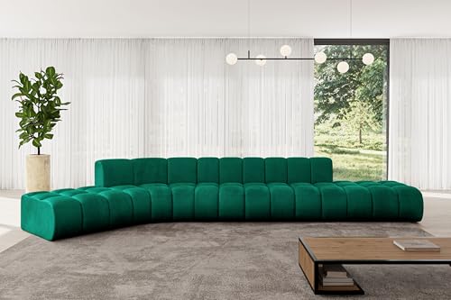 ALTDECOR Modulares Sofa Ecksofa in L-Form Corner modular Sofa Eckcouch Couch Wohnlandschaft Cauchsofa Bodensofa Polstersofa Solven-L2-471x174x70 cm Grün von ALTDECOR