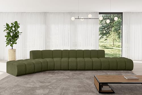 ALTDECOR Modulares Sofa Ecksofa in L-Form Corner modular Sofa Eckcouch Couch Wohnlandschaft Cauchsofa Bodensofa Polstersofa Solven-L2-471x174x70 cm Grün von ALTDECOR