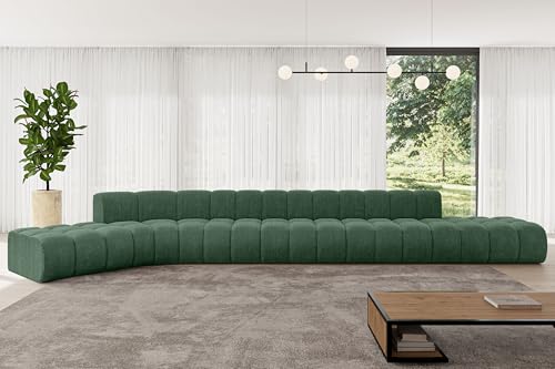 ALTDECOR Modulares Sofa Ecksofa in L-Form Corner modular Sofa Eckcouch Couch Wohnlandschaft Cauchsofa Bodensofa Polstersofa Solven-L3-562x174x70 cm Grün von ALTDECOR