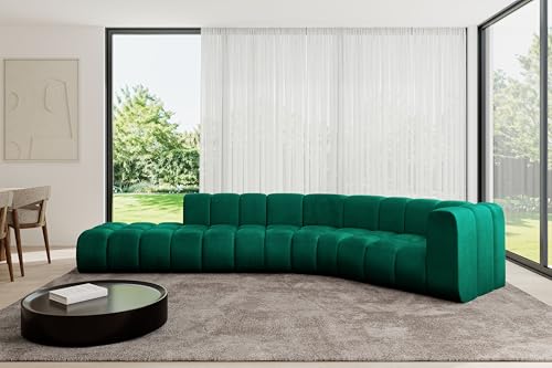 ALTDECOR Modulares Sofa Ecksofa in L-Form Corner modular Sofa Eckcouch Couch Wohnlandschaft Cauchsofa Bodensofa Polstersofa Tilmo-L1-399x194x70 cm Grün von ALTDECOR