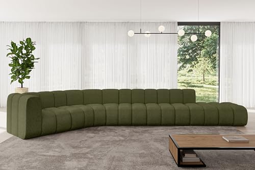 ALTDECOR Modulares Sofa Ecksofa in L-Form Corner modular Sofa Eckcouch Couch Wohnlandschaft Cauchsofa Bodensofa Polstersofa Tilmo-L2-490x194x70 cm Grün von ALTDECOR