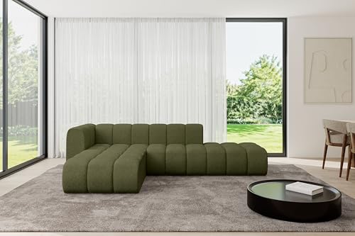 ALTDECOR Modulares Sofa Ecksofa in L-Form Corner modular Sofa Eckcouch Couch Wohnlandschaft Cauchsofa Bodensofa Polstersofa Zuvon-L1-296x177x70 cm Grün von ALTDECOR