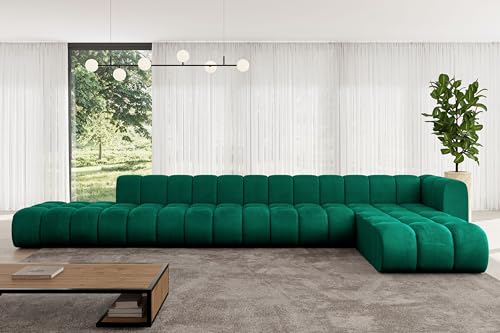 ALTDECOR Modulares Sofa Ecksofa in L-Form Corner modular Sofa Eckcouch Couch Wohnlandschaft Cauchsofa Bodensofa Polstersofa Zuvon-L3-478x177x70 cm Grün von ALTDECOR