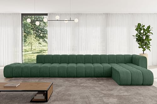 ALTDECOR Modulares Sofa Ecksofa in L-Form Corner modular Sofa Eckcouch Couch Wohnlandschaft Cauchsofa Bodensofa Polstersofa Zuvon-L3-478x177x70 cm Grün von ALTDECOR