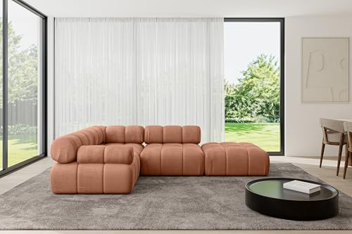 ALTDECOR Modulares Sofa Ecksofa in L-Form Corner modular Sofa Eckcouch Couch Wohnlandschaft Cauchsofa Polstersofa Felto-L1-285x190x70 cm Apricot ALTDECOR Modulares Sofa Ecksofa in L-Form Corner modular Sofa Eckcouch Couch Wohnlandschaft Cauchsofa Polstersofa Felto-L1-285x190x70 cm Apricot von ALTDECOR