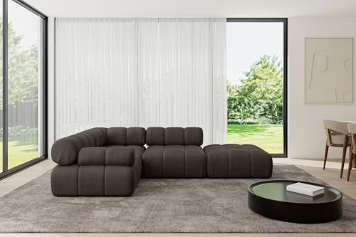 ALTDECOR Modulares Sofa Ecksofa in L-Form Corner modular Sofa Eckcouch Couch Wohnlandschaft Cauchsofa Polstersofa Felto-L1-285x190x70 cm Braun ALTDECOR Modulares Sofa Ecksofa in L-Form Corner modular Sofa Eckcouch Couch Wohnlandschaft Cauchsofa Polstersofa Felto-L1-285x190x70 cm Braun von ALTDECOR