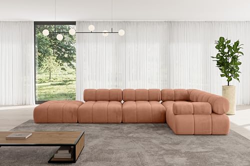 ALTDECOR Modulares Sofa Ecksofa in L-Form Corner modular Sofa Eckcouch Couch Wohnlandschaft Cauchsofa Polstersofa Felto-L2-380x190x70 cm Apricot ALTDECOR Modulares Sofa Ecksofa in L-Form Corner modular Sofa Eckcouch Couch Wohnlandschaft Cauchsofa Polstersofa Felto-L2-380x190x70 cm Apricot von ALTDECOR