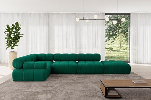 ALTDECOR Modulares Sofa Ecksofa in L-Form Corner modular Sofa Eckcouch Couch Wohnlandschaft Cauchsofa Polstersofa Felto-L2-380x190x70 cm Dunkelgrün ALTDECOR Modulares Sofa Ecksofa in L-Form Corner modular Sofa Eckcouch Couch Wohnlandschaft Cauchsofa Polstersofa Felto-L2-380x190x70 cm Dunkelgrün von ALTDECOR