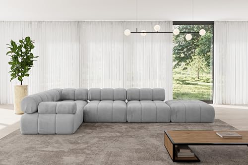 ALTDECOR Modulares Sofa Ecksofa in L-Form Corner modular Sofa Eckcouch Couch Wohnlandschaft Cauchsofa Polstersofa Felto-L2-380x190x70 cm Hellgrau ALTDECOR Modulares Sofa Ecksofa in L-Form Corner modular Sofa Eckcouch Couch Wohnlandschaft Cauchsofa Polstersofa Felto-L2-380x190x70 cm Hellgrau von ALTDECOR