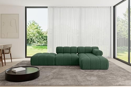 ALTDECOR Modulares Sofa Ecksofa in L-Form Corner modular Sofa Eckcouch Couch Wohnlandschaft Cauchsofa Polstersofa Lizur-L1-285x160x70 cm Grün von ALTDECOR