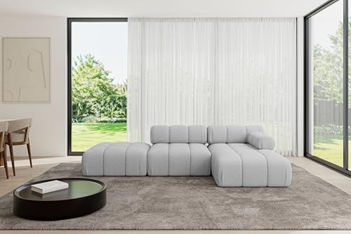 ALTDECOR Modulares Sofa Ecksofa in L-Form Corner modular Sofa Eckcouch Couch Wohnlandschaft Cauchsofa Polstersofa Lizur-L1-285x160x70 cm Hellgrau von ALTDECOR