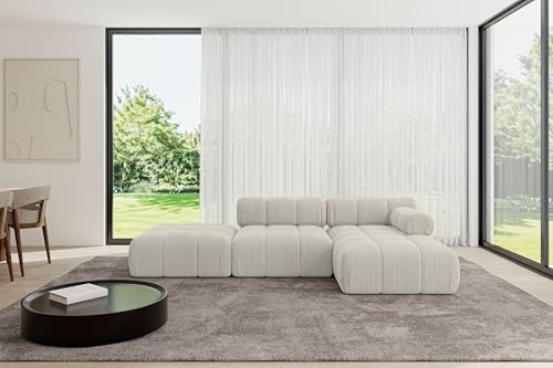 ALTDECOR Modulares Sofa Ecksofa in L-Form Corner modular Sofa Eckcouch Couch Wohnlandschaft Cauchsofa Polstersofa Lizur-L1-285x160x70 cm Hellgrau von ALTDECOR