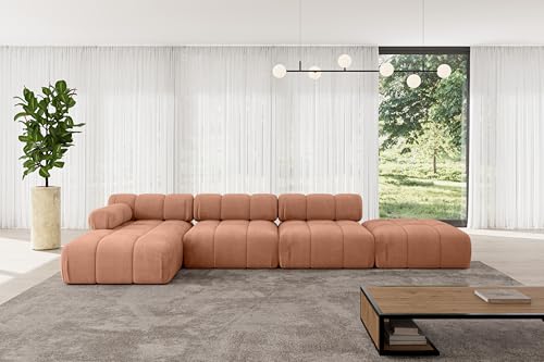 ALTDECOR Modulares Sofa Ecksofa in L-Form Corner modular Sofa Eckcouch Couch Wohnlandschaft Cauchsofa Polstersofa Lizur-L2-380x160x70 cm Apricot ALTDECOR Modulares Sofa Ecksofa in L-Form Corner modular Sofa Eckcouch Couch Wohnlandschaft Cauchsofa Polstersofa Lizur-L2-380x160x70 cm Apricot von ALTDECOR