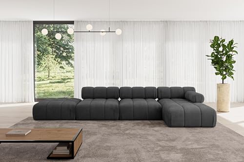 ALTDECOR Modulares Sofa Ecksofa in L-Form Corner modular Sofa Eckcouch Couch Wohnlandschaft Cauchsofa Polstersofa Lizur-L2-380x160x70 cm Schwarz ALTDECOR Modulares Sofa Ecksofa in L-Form Corner modular Sofa Eckcouch Couch Wohnlandschaft Cauchsofa Polstersofa Lizur-L2-380x160x70 cm Schwarz von ALTDECOR