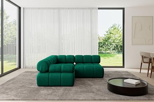 ALTDECOR Modulares Sofa Ecksofa in L-Form Corner modular Sofa Eckcouch Couch Wohnlandschaft Cauchsofa Polstersofa Mende-L1-190x190x70 cm Dunkelgrün von ALTDECOR