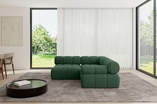 ALTDECOR Modulares Sofa Ecksofa in L-Form Corner modular Sofa Eckcouch Couch Wohnlandschaft Cauchsofa Polstersofa Mende-L1-190x190x70 cm Grün von ALTDECOR