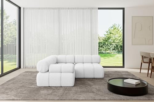 ALTDECOR Modulares Sofa Ecksofa in L-Form Corner modular Sofa Eckcouch Couch Wohnlandschaft Cauchsofa Polstersofa Mende-L1-190x190x70 cm Weiß von ALTDECOR