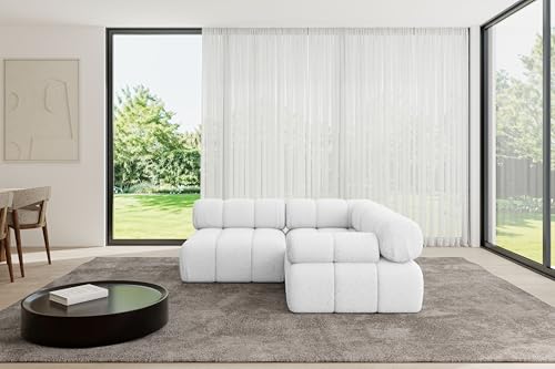 ALTDECOR Modulares Sofa Ecksofa in L-Form Corner modular Sofa Eckcouch Couch Wohnlandschaft Cauchsofa Polstersofa Mende-L1-190x190x70 cm Weiß von ALTDECOR