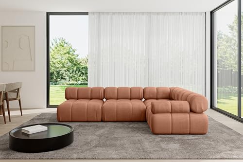ALTDECOR Modulares Sofa Ecksofa in L-Form Corner modular Sofa Eckcouch Couch Wohnlandschaft Cauchsofa Polstersofa Mende-L2-285x190x70 cm Apricot ALTDECOR Modulares Sofa Ecksofa in L-Form Corner modular Sofa Eckcouch Couch Wohnlandschaft Cauchsofa Polstersofa Mende-L2-285x190x70 cm Apricot von ALTDECOR