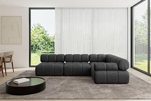ALTDECOR Modulares Sofa Ecksofa in L-Form Corner modular Sofa Eckcouch Couch Wohnlandschaft Cauchsofa Polstersofa Mende-L2-285x190x70 cm Schwarz ALTDECOR Modulares Sofa Ecksofa in L-Form Corner modular Sofa Eckcouch Couch Wohnlandschaft Cauchsofa Polstersofa Mende-L2-285x190x70 cm Schwarz von ALTDECOR