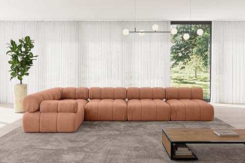 ALTDECOR Modulares Sofa Ecksofa in L-Form Corner modular Sofa Eckcouch Couch Wohnlandschaft Cauchsofa Polstersofa Mende-L3-380x190x70 cm Apricot ALTDECOR Modulares Sofa Ecksofa in L-Form Corner modular Sofa Eckcouch Couch Wohnlandschaft Cauchsofa Polstersofa Mende-L3-380x190x70 cm Apricot von ALTDECOR