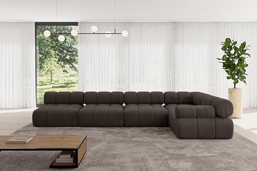 ALTDECOR Modulares Sofa Ecksofa in L-Form Corner modular Sofa Eckcouch Couch Wohnlandschaft Cauchsofa Polstersofa Mende-L3-380x190x70 cm Braun ALTDECOR Modulares Sofa Ecksofa in L-Form Corner modular Sofa Eckcouch Couch Wohnlandschaft Cauchsofa Polstersofa Mende-L3-380x190x70 cm Braun von ALTDECOR