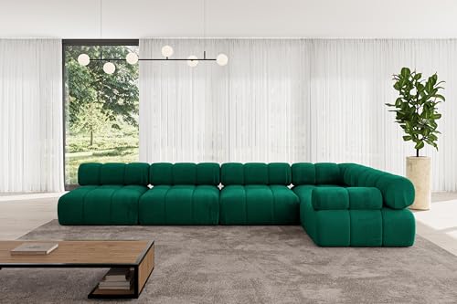 ALTDECOR Modulares Sofa Ecksofa in L-Form Corner modular Sofa Eckcouch Couch Wohnlandschaft Cauchsofa Polstersofa Mende-L3-380x190x70 cm Dunkelgrün ALTDECOR Modulares Sofa Ecksofa in L-Form Corner modular Sofa Eckcouch Couch Wohnlandschaft Cauchsofa Polstersofa Mende-L3-380x190x70 cm Dunkelgrün von ALTDECOR