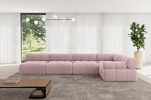 ALTDECOR Modulares Sofa Ecksofa in L-Form Corner modular Sofa Eckcouch Couch Wohnlandschaft Cauchsofa Polstersofa Mende-L3-380x190x70 cm Rosa ALTDECOR Modulares Sofa Ecksofa in L-Form Corner modular Sofa Eckcouch Couch Wohnlandschaft Cauchsofa Polstersofa Mende-L3-380x190x70 cm Rosa von ALTDECOR