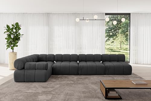 ALTDECOR Modulares Sofa Ecksofa in L-Form Corner modular Sofa Eckcouch Couch Wohnlandschaft Cauchsofa Polstersofa Mende-L3-380x190x70 cm Schwarz ALTDECOR Modulares Sofa Ecksofa in L-Form Corner modular Sofa Eckcouch Couch Wohnlandschaft Cauchsofa Polstersofa Mende-L3-380x190x70 cm Schwarz von ALTDECOR