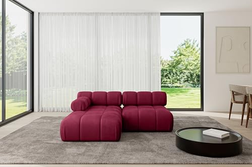 ALTDECOR Modulares Sofa Ecksofa in L-Form Corner modular Sofa Eckcouch Couch Wohnlandschaft Cauchsofa Polstersofa Razon-L1-190x160x70 cm Bordeauxrot von ALTDECOR