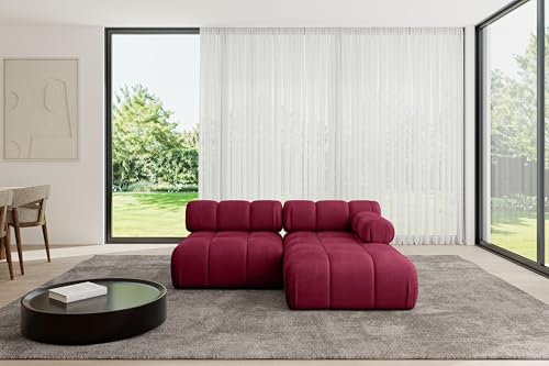 ALTDECOR Modulares Sofa Ecksofa in L-Form Corner modular Sofa Eckcouch Couch Wohnlandschaft Cauchsofa Polstersofa Razon-L1-190x160x70 cm Bordeauxrot von ALTDECOR