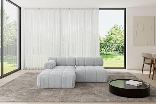 ALTDECOR Modulares Sofa Ecksofa in L-Form Corner modular Sofa Eckcouch Couch Wohnlandschaft Cauchsofa Polstersofa Razon-L1-190x160x70 cm Grau von ALTDECOR